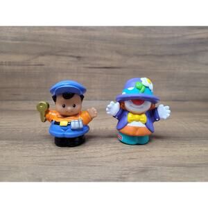Fisher Price Little People - African American Security Guard & Clown Daisy Hat